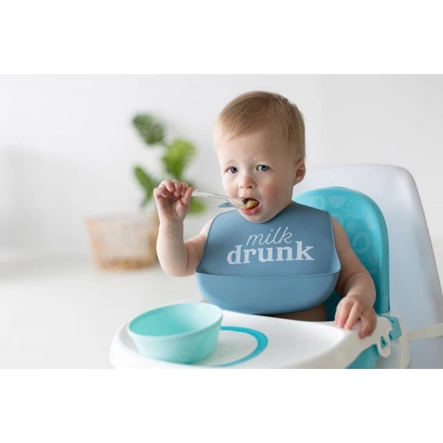 Pearhead Set of 2 silicone bibs - Milk Drunk