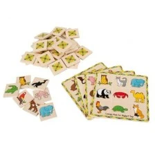 Wooden game lotto animals