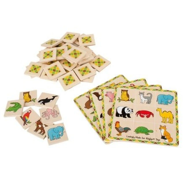 Wooden game lotto animals