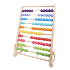A giant wooden abacus