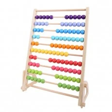 A giant wooden abacus