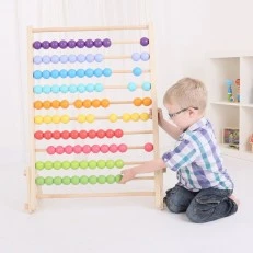 A giant wooden abacus