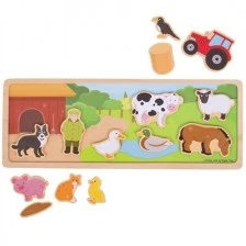 Magnetic wooden puzzle - Farm