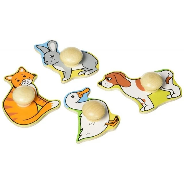 My first wooden puzzle with handles - Pets