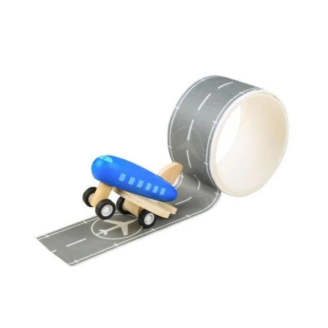 Tape - street with wooden airplane