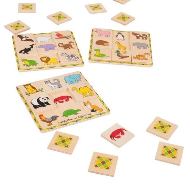 Wooden game lotto animals