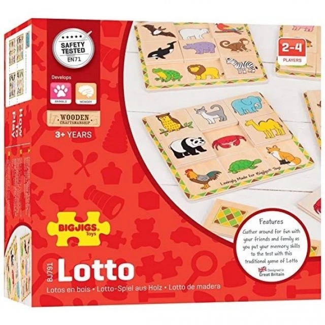 Wooden game lotto animals