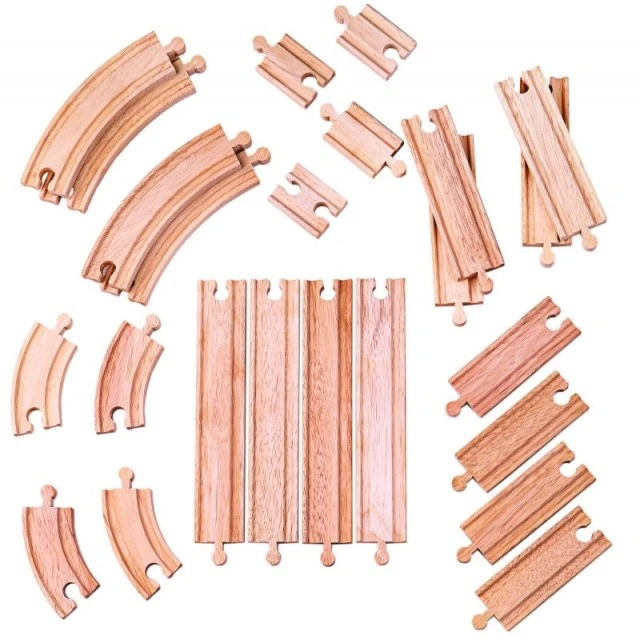A set of wooden additional rails
