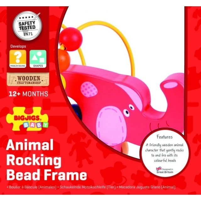 Wooden push toy Elephant