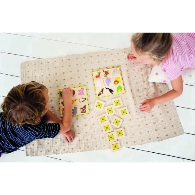 Wooden game lotto animals