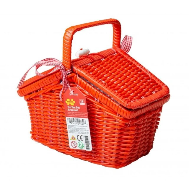 Children’s tea set with basket