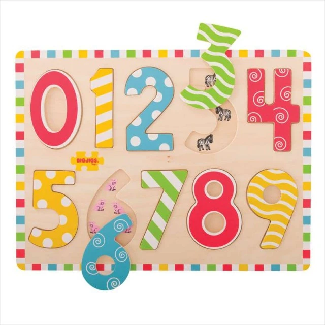 Wooden puzzle - Numbers - From 0 to 9