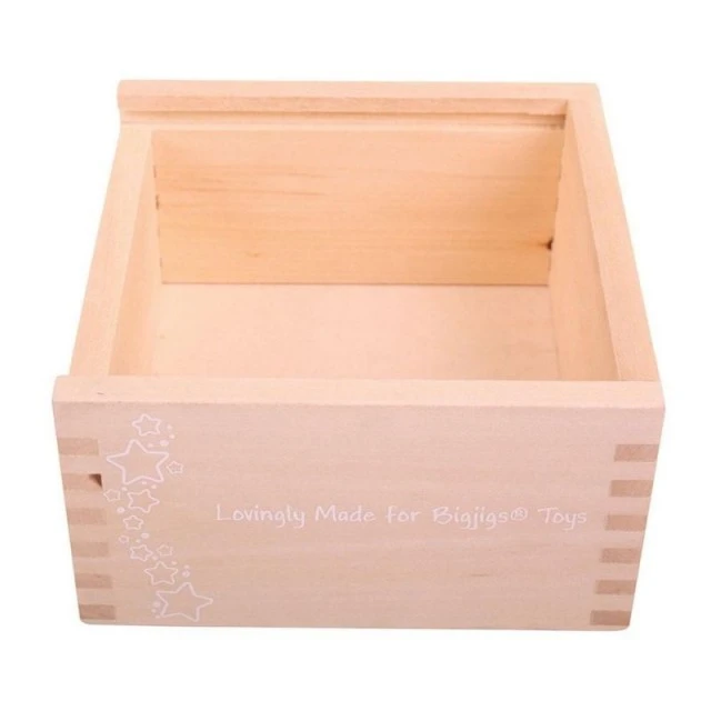 Wooden sorter with colorful geometric shapes