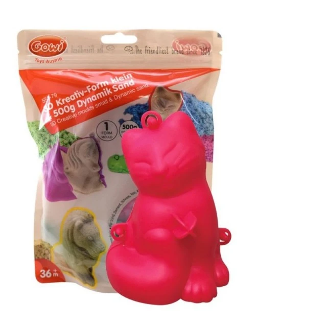 3D creative set with sand and cat mold