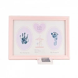 Hello Baby Baby Girl Ink Print Photo Frame