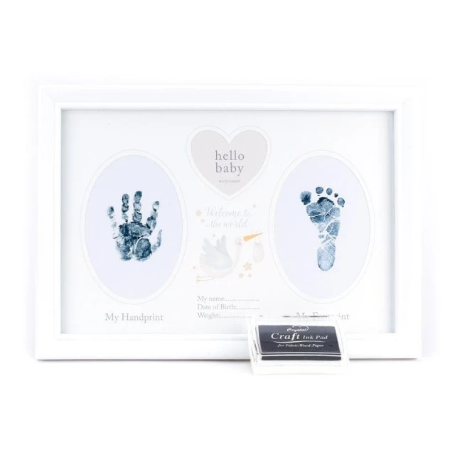 Hello Baby Photo Frame with Ink Prints Christening/ Welcome to the world
