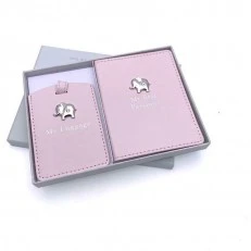 Bambino Калъф за паспорт и табелка Pink