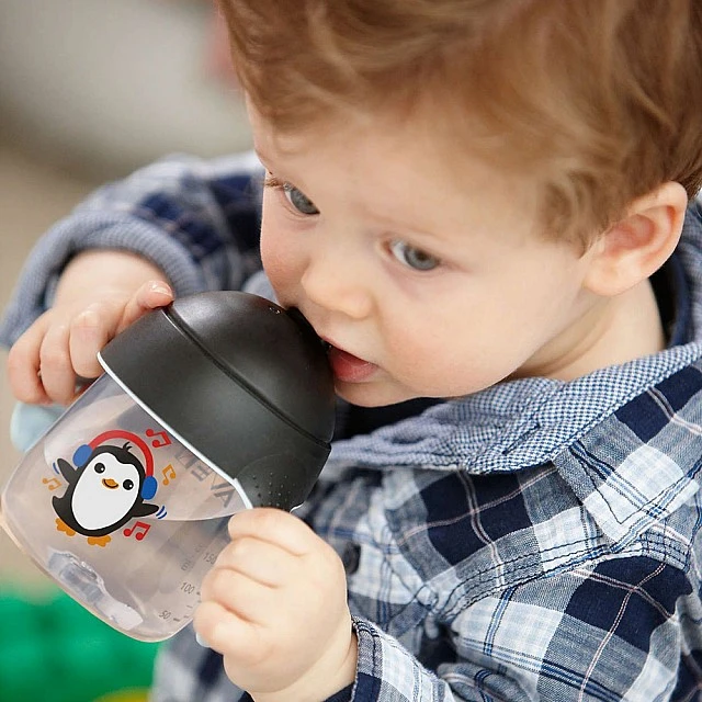Philips AVENT Non-spill cup with hard tip 260 ml, 12m+, Penguin, black