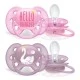 Ultra Soft pacifiers 6-18m pink with Swan and Princess decor