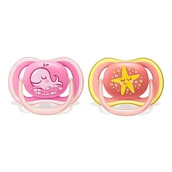 Pacifiers Ultra Air 6-18m pink Whale and Starfish