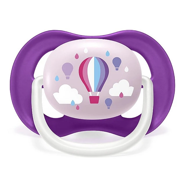 Ultra Air Happy pacifiers 6-18m with lettering and Balloon decor