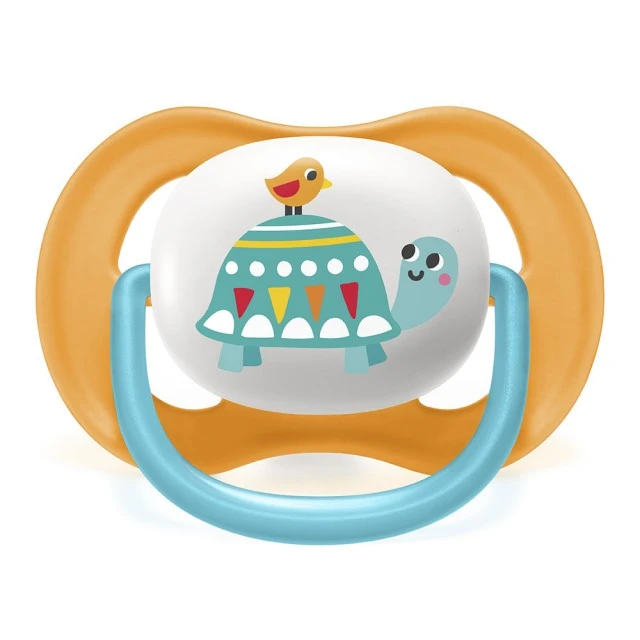Ultra Air Animals pacifiers 6-18m with Penguin and Turtle decor