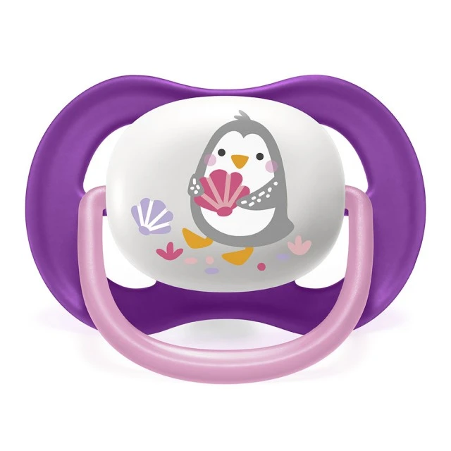 Ultra Air Animals pacifiers 6-18m with Elephant and Penguin decor