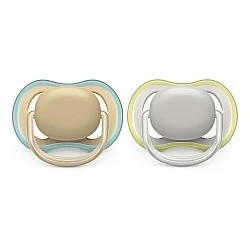 Pacifiers Ultra Air 0m+ white and yellow