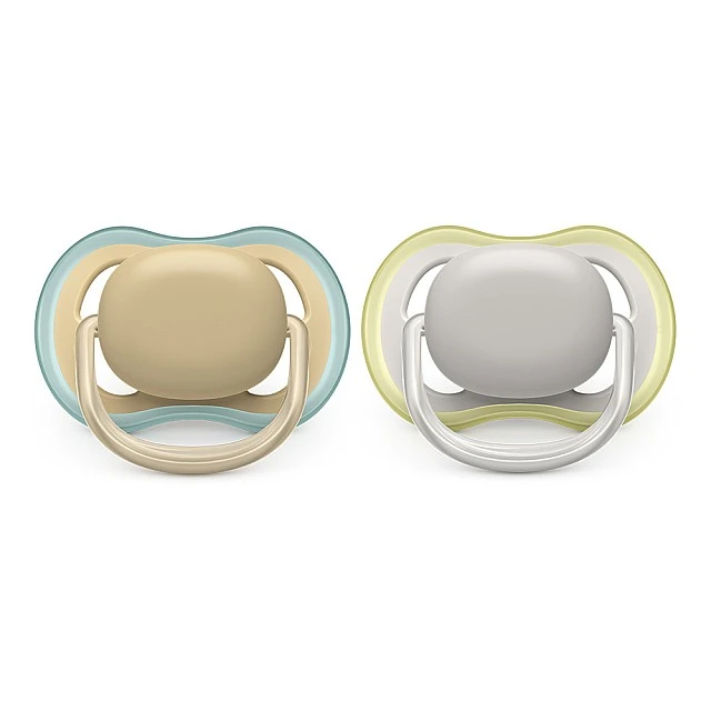 Pacifiers Ultra Air 0m+ white and yellow