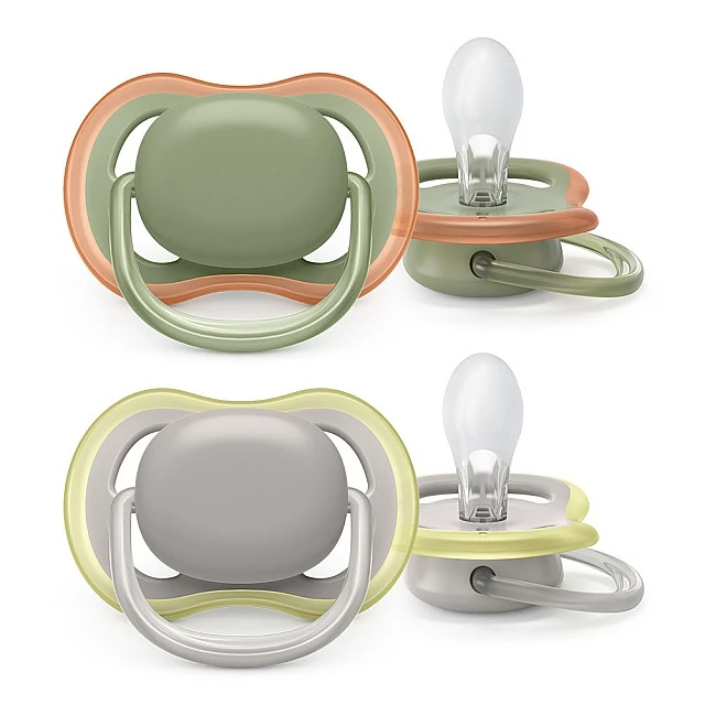 Pacifiers Ultra Air 6-18m green and gray