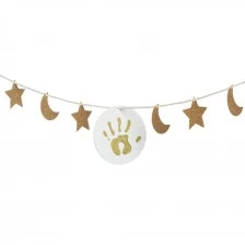 Златист гирлянд с отпечатък с боички