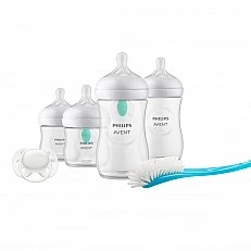 Set for newborn Natural Response SCD657/11 AirFree with 4 bottles and pacifier 0m+