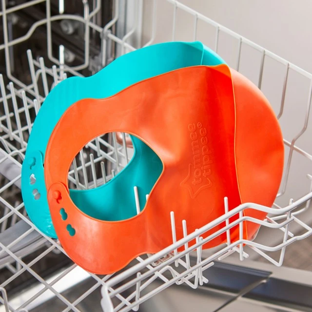 Tommee Tippee roll-up bib 6m+, orange