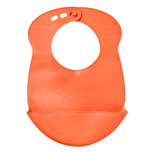 Tommee Tippee roll-up bib 6m+, orange