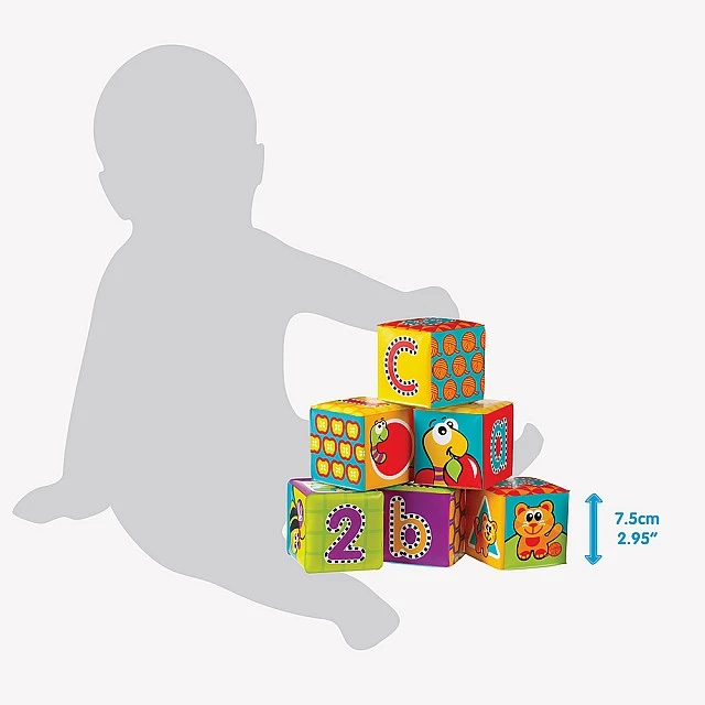 PLAYGRO Soft bath cubes (6 pcs./pack) 6m+