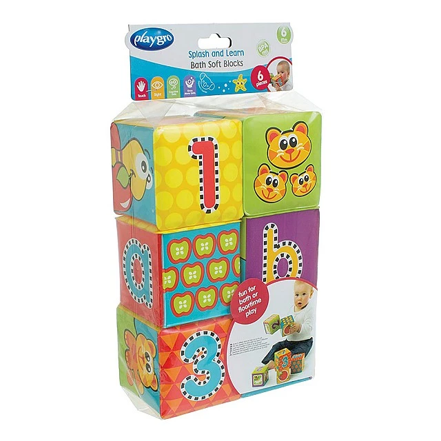 PLAYGRO Soft bath cubes (6 pcs./pack) 6m+