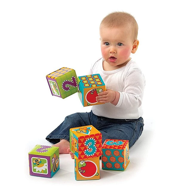 PLAYGRO Soft bath cubes (6 pcs./pack) 6m+