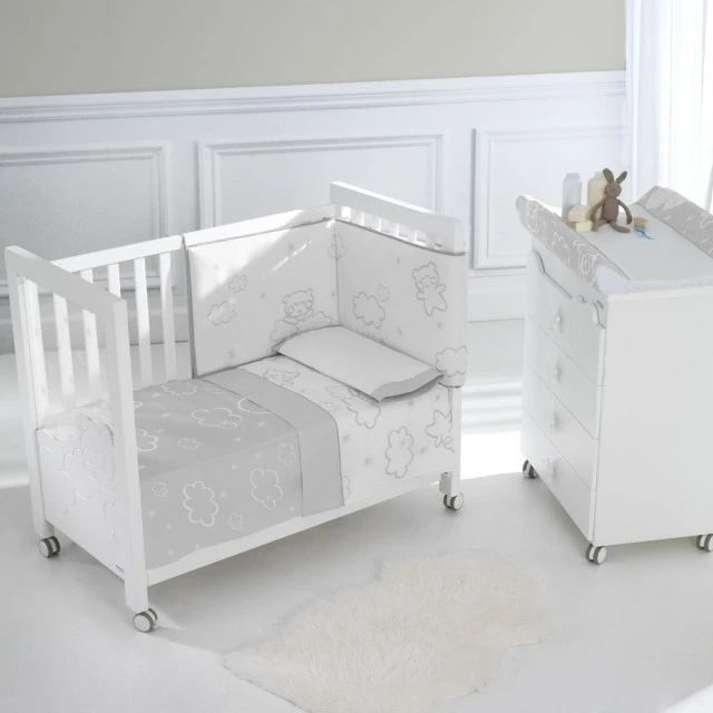 MICUNA Sheet set bottom and top 60/120 Dolce Luce Grey