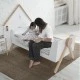MICUNA Transforming children’s bed BIG SWING COT, 70/140 cm - white/scandinavian