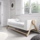 MICUNA Transforming children’s bed BIG SWING COT, 70/140 cm - white/scandinavian