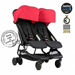 Mountain Buggy Количка за две деца Nano DUO Ruby (черно и червено)