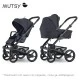 Mutsy NIO North Black ПАКЕТ Шаси със седалка + Кош за новородено