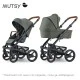 Mutsy NIO Sea Green ПАКЕТ Шаси със седалка + Кош за новородено