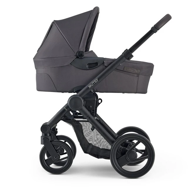 Mutsy EVO Stone Gray PACKAGE Chassis with seat + Bassinet for newborn