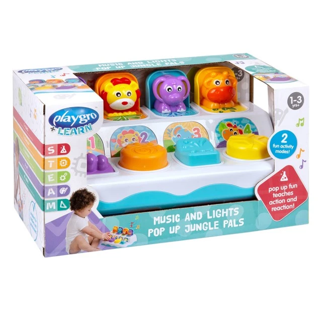 Музикална играчка със светлини Изскачащи животни 12-36м
