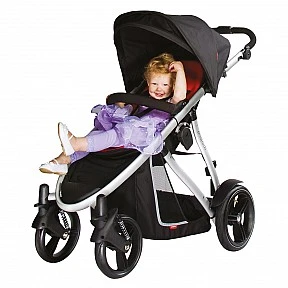 Phil & Teds Stroller Verve Black for single or tandem children, with black liner