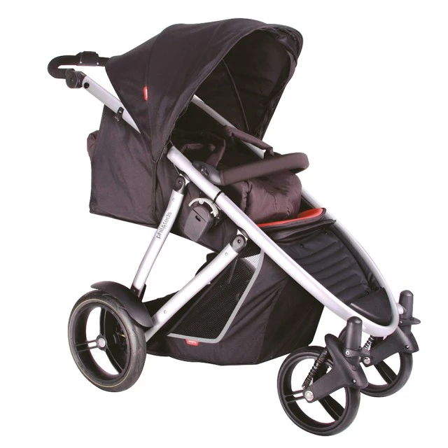 Phil & Teds Stroller Verve Black for single or tandem children, with black liner