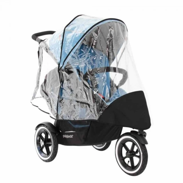 Phil & Teds Rain cover Sport for stroller with 2 seats