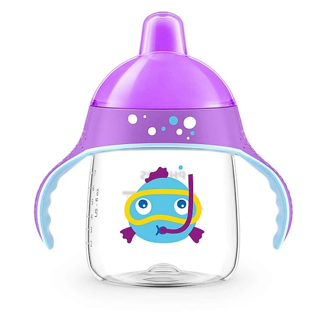 Philips AVENT Неразливаща се чаша с твърд накрайник 260 мл, 12м+, Риба+шнорхел