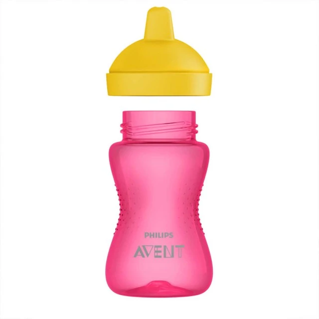 Philips AVENT Неразливаща се чаша с твърд накрайник 300 мл, 18м+, ЧЕРВЕНА